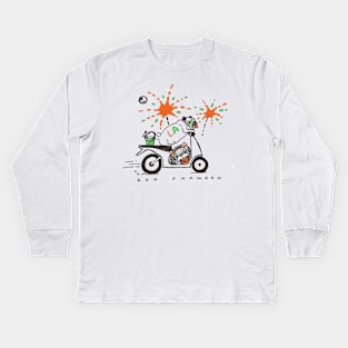 Full Moon Party-Goers Kids Long Sleeve T-Shirt